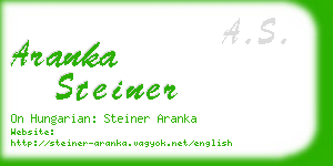 aranka steiner business card